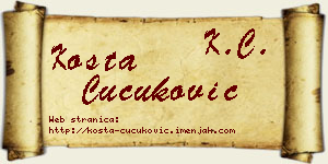 Kosta Čučuković vizit kartica